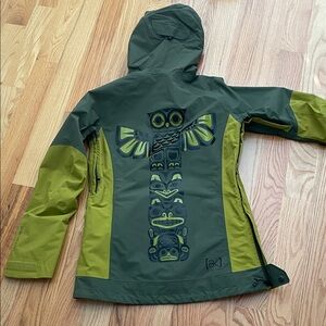 Rare Burton AK anorak jacket totem pole gore-tex green pullover snowboarding ski